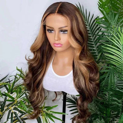 13x4/13x6 HD Lace Front Human Hair Wigs 4/27 Highlight Body Wave Lace Frontal Wig