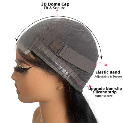 Glueless Wigs Human Hair Ready To Wear 5x5 HD Transparent Lace Closure Deep Wave Glueless Human Hair Wigs Wear And Go