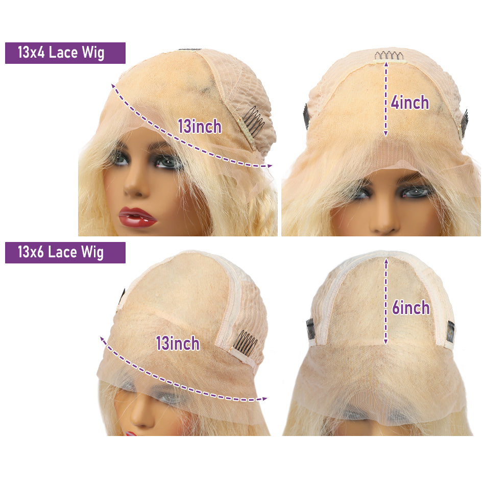 Dachic 613 Blonde13x4/ 13x6 HD Lace Front Human Hair Wigs Curly Frontal Wigs 180% Density