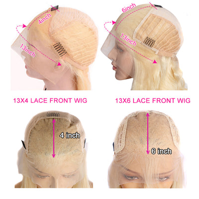 Dachic Hair 13x4/13x6 Short 613 Blonde Bob Wigs Human Hair Lace Front Wigs Straight 180% Density