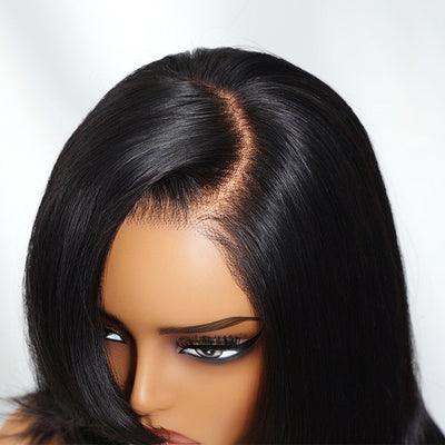 Elegant And Classy Side Part Layered Cut Design Colored Glueless Lace Human Hair Wigs-009