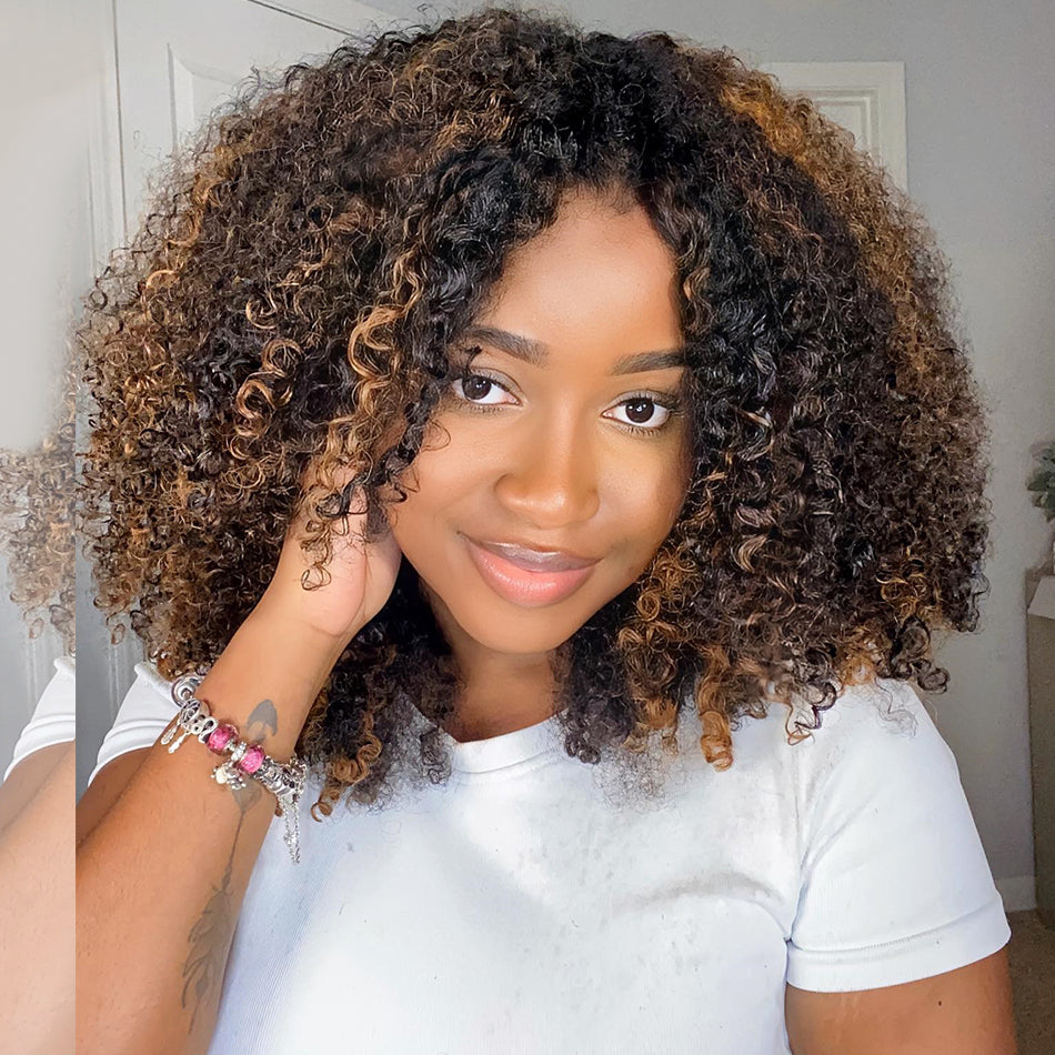 No Tariff ! 5 Colores Available ,6x5 Glueless Kinky Curly Lace Wigs Colored Human Hair Ready To Wear