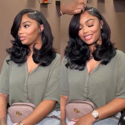 250% Density Elegant And Classy Side Part Inward Curl Layered Cut Design Glueless Lace Wig-010
