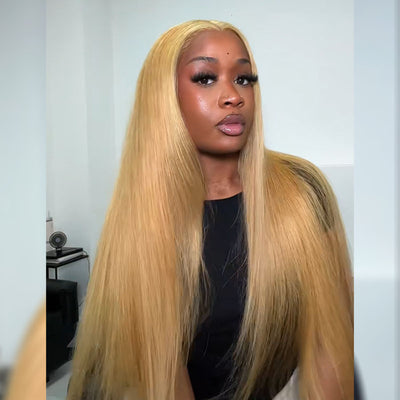 SUPER DEAL ! Honey Blonde Colored 13x6 Lace Front Human Hair Wigs