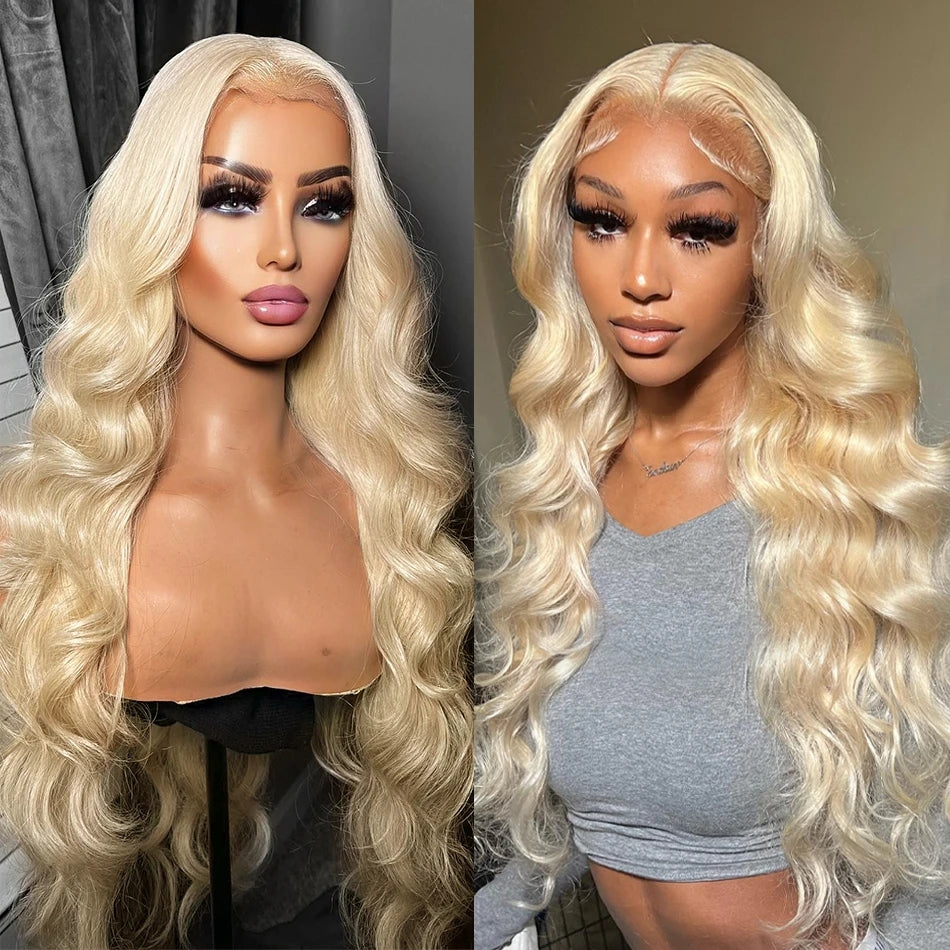 Link 16 Dachic Hair 613 Blonde Body Wave 13x4 Lace Frontal Human Hair Wigs For Women