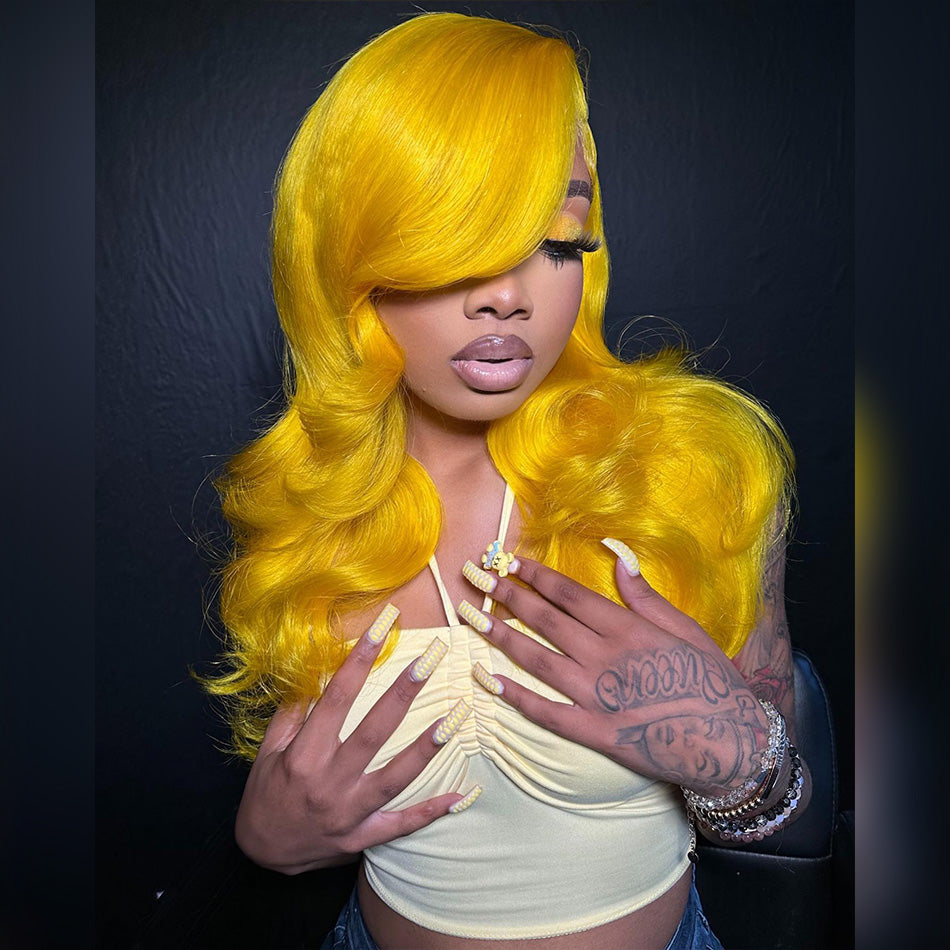 250% Density HD Transparent 13x6 Lace Front Human Hair Wig