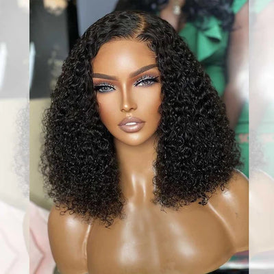 Dachic Hair 13x4 Short Bob Wigs Human Hair Lace Front Wigs curly