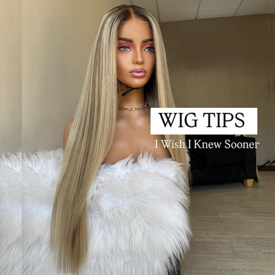 250% Density Balayage Blonde And Brown 13x6 Lace Front Human Hair Wigs