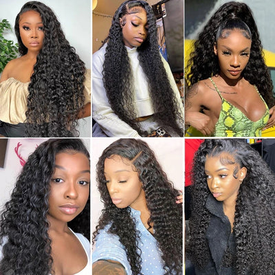 Link 13 Dachic Hair Water Wave 13x4 Lace Frontal Human Hair Wig For Women Pre Plucked