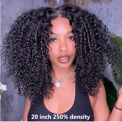 Coily Curly Glueless Lace Human Hair Wigs Ready To Wear-003