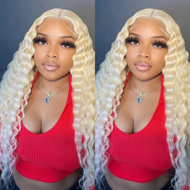 Dachic 613 Blonde 13x4/13x6 HD Lace Front Human Hair Wigs Brazilian Deep Wave Frontal Wigs 180% Density