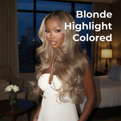 Top 10A 250% Density Ombre P10/613 Ash Blonde Colored 13x6 Lace Front Human Hair Wig