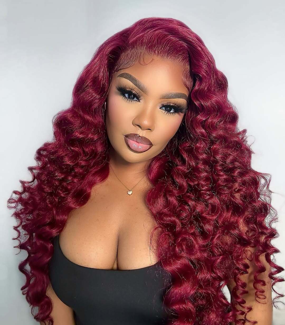 10A 250% Density 99J Burgundy Retro Curls Human Hair Wigs