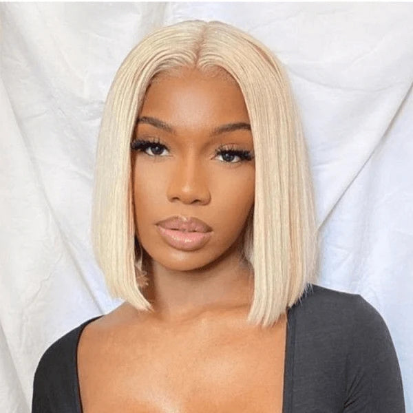 Dachic Hair 13x4/13x6 Short 613 Blonde Bob Wigs Human Hair Lace Front Wigs Straight 180% Density