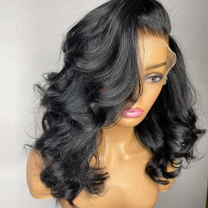 Dachic Hair Bob 13x4 Full Lace Frontal Wig Loose Wave Human Hair Wigs