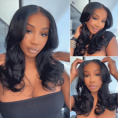 250% Density Curtain Bangs And Layered Cut Design Glueless Lace Wig-011