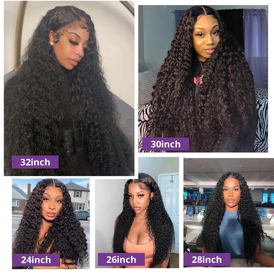 Link 14 Dachic Hair Kinky Curly 13x4 Lace Frontal Human Hair Wig For Women Pre Plucked