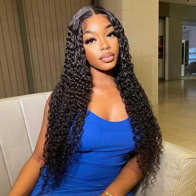 Dachic 4x4 5x5 HD Lace Closure Human Hair Wigs Malaysian Jerry Curly 180% Density