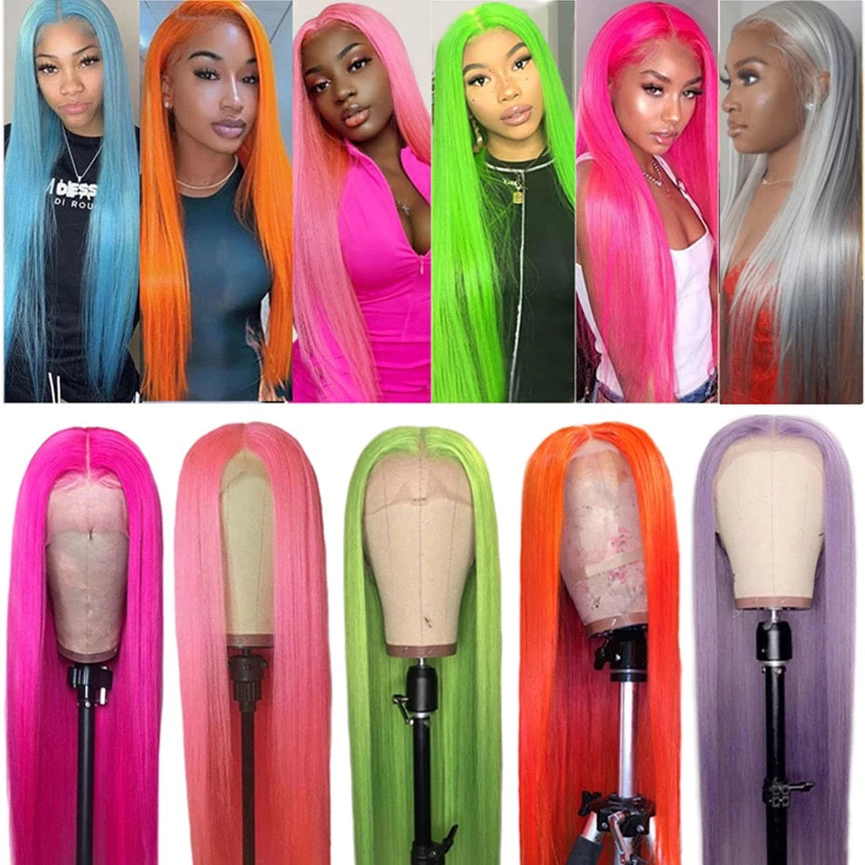 613 Blonde HD Transparent 13x6 Lace Front Straight Human Hair Wigs