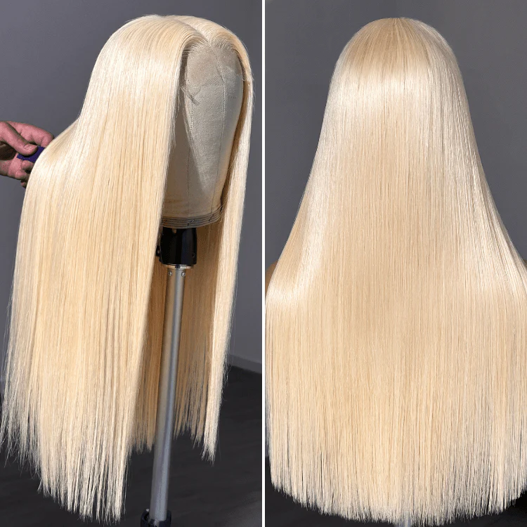SUPER DEAL ! 613 Blonde HD Transparent 13x6 Lace Front Straight Human Hair Wigs