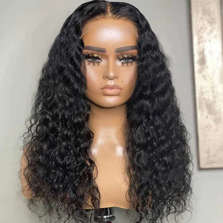 Dachic 4x4 5x5 Raw Indian Water Wave HD Lace Closure Human Hair Wigs 180% Density