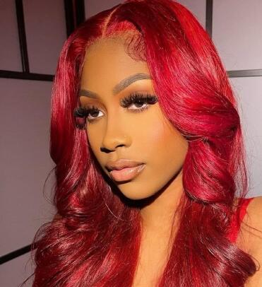 No.10 Dachic Hair Burgundy Body Wave 13x4 Lace Frontal Human Hair Wigs