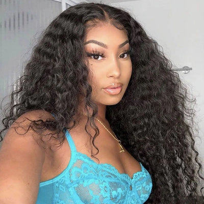 Glueless Wigs Human Hair Ready To Wear 5x5 HD Transparent Lace Closure Exotic Water Curly Wave Human Hair Wigs Wear And Go