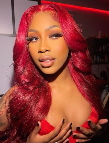 No.10 Dachic Hair Burgundy Body Wave 13x4 Lace Frontal Human Hair Wigs