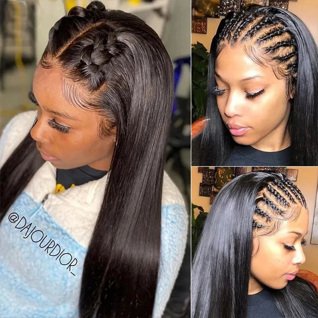 New 360 Lace Frontal Wigs Straight Human Hair Wigs Invisi-String 360 W ...