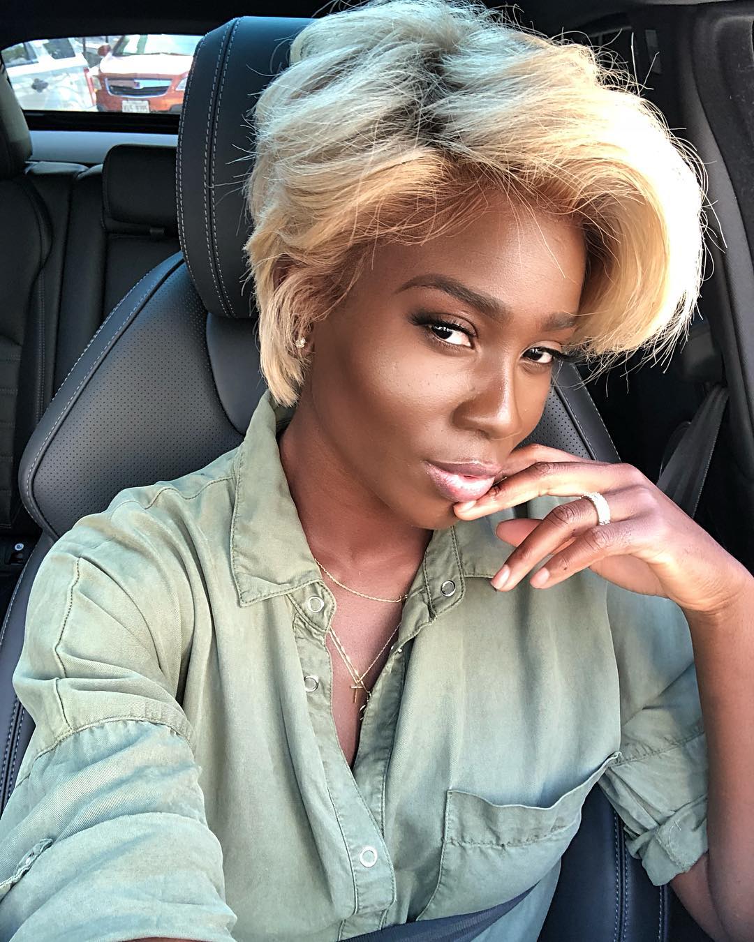 Dachic Hair 613 Blonde pixie cut 13x4 Lace Front Wig