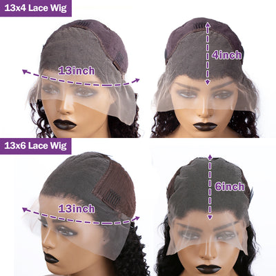 Dachic 13x4 13x6 HD Transparent Lace Front Human Hair Wigs Malaysian Jerry Curly Frontal Wigs 180% Density