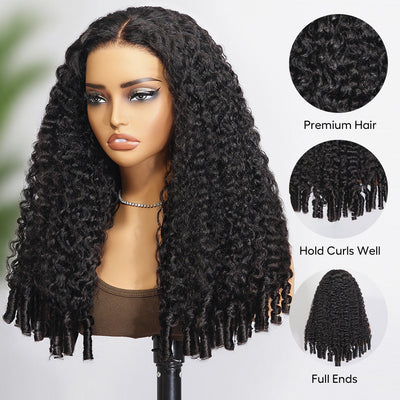 Burmese Curly With Spiral Curly Ends 13X4 Undetectable HD Full Frontal Lace Human Hair Wigs