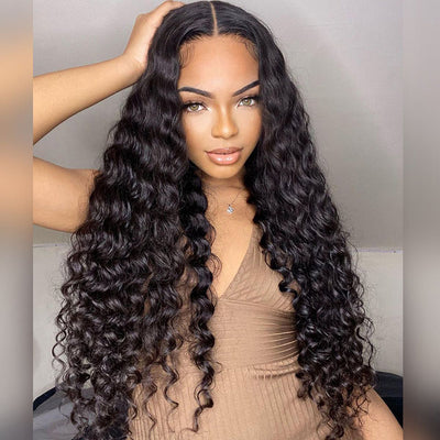 Loose Deep Wave Lace Front Wigs 6x5 Gluelss Lace Human Hair Wigs