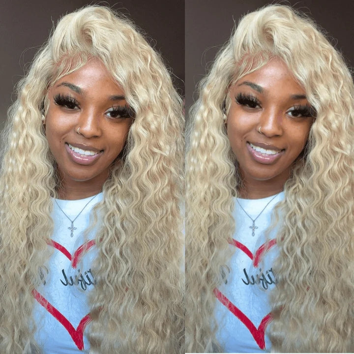 Dachic 613 Blonde 13x4/13x6 HD Lace Front Human Hair Wigs Brazilian Deep Wave Frontal Wigs 180% Density