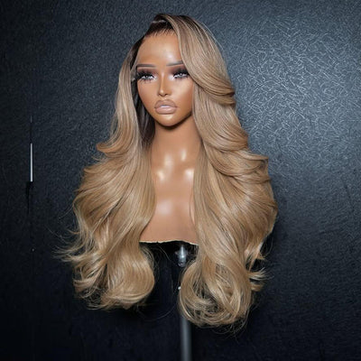 Ombre Ash Blonde 13x6 Lace Front Human Hair 250% Density Wigs