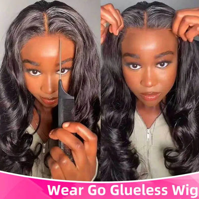 Glueless Wigs Human Hair Ready To Wear 5x5 HD Transparent Lace Closure Wigs Body Wave Human Hair Wigs Wear And Go