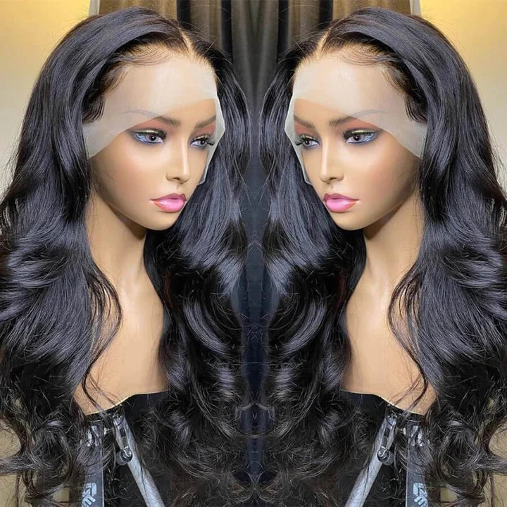 Dachic Body Wave 13x4 13x6 HD Transparent Lace Frontal Human Hair 180% Density Wigs Bogo Deal