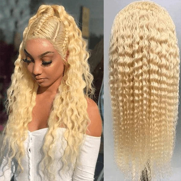 Dachic 613 Blonde 13x4/13x6 HD Lace Front Human Hair Wigs Brazilian Deep Wave Frontal Wigs 180% Density