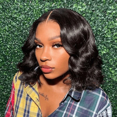 Dachic 13x4 Lace Frontal Loose Wave Bob Elegant Short 210% Density Wavy Wigs Bogo Deal