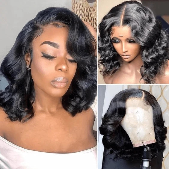 Dachic 13x4 Lace Frontal Loose Wave Bob Elegant Short 210% Density Wavy Wigs Bogo Deal