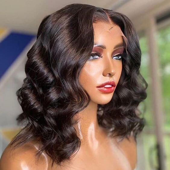 Dachic 13x4 Lace Frontal Loose Wave Bob Elegant Short 210% Density Wavy Wigs Bogo Deal