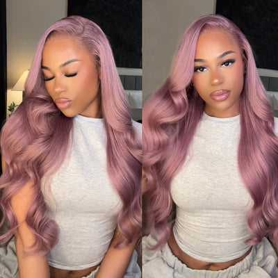 250% Density Ash Purple Colored 13x6 Lace Front Human Hair Wigs