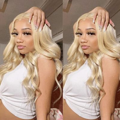 Dachic 13x4 13x6 HD Transparent 613 Blonde Body Wave Lace Front Human Hair Wigs Lace Frontal Wigs 180% Density