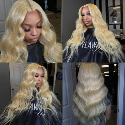 Dachic 13x4 13x6 HD Transparent 613 Blonde Body Wave Lace Front Human Hair Wigs Lace Frontal Wigs 180% Density