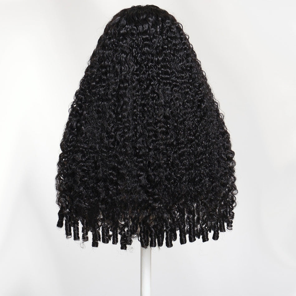 Burmese Curly With Spiral Curly Ends 13X4 Undetectable HD Full Frontal Lace Human Hair Wigs