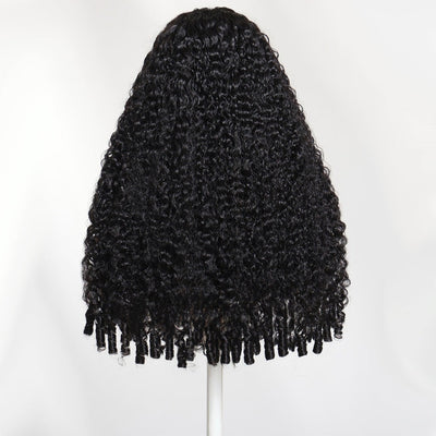 Burmese Curly With Spiral Curly Ends 13X4 Undetectable HD Full Frontal Lace Human Hair Wigs