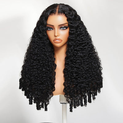 Burmese Curly With Spiral Curly Ends 13X4 Undetectable HD Full Frontal Lace Human Hair Wigs