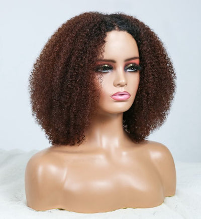 Chocolate Brown Colored 6x5 Glueless Curly Lace Wigs Ready To Wear-027