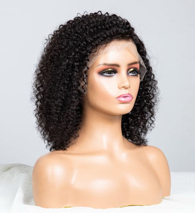 Natural Curly Glueless Lace Wig Human Hair Ready To Wear-026