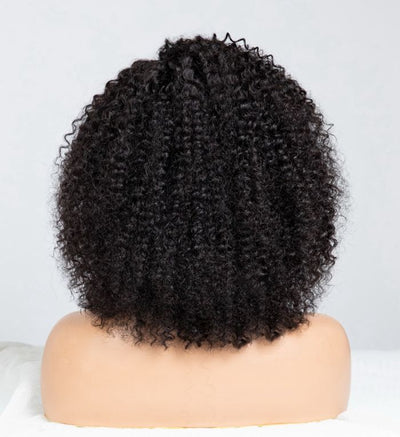 Natural Curly Glueless Lace Wig Human Hair Ready To Wear-026